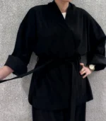 Ribbed Velvet Cardigan Set