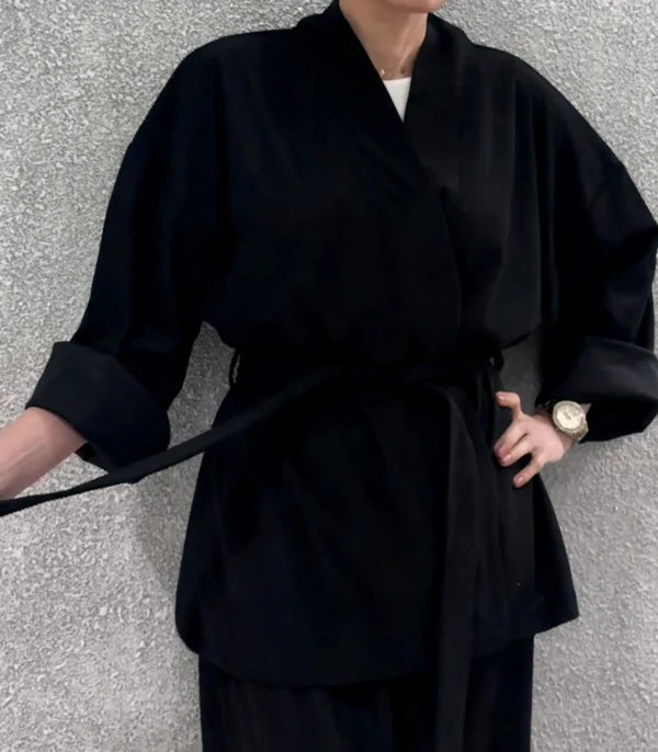 Ribbed Velvet Cardigan Set